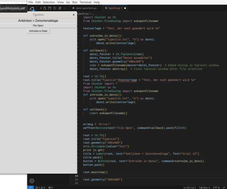 Python – tkinter mit Beispielen – Programmieren lernen