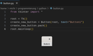Python Button – Programmieren lernen